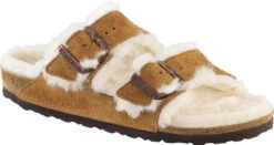 Birkenstock Arizona Shearling Lined -Englins Fine Footwear birkenstock arizona shearling lined mink natural suede 1001135 77322.1645837498