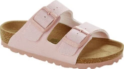 Birkenstock Children's Arizona Vegan -Englins Fine Footwear birkenstock childrens arizona vegan soft pink textile 1022313 14189.1686255378