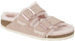 Birkenstock Arizona Shearling Lined -Englins Fine Footwear birkenstock unisex arizona shearling lined light rose natural suede 1020389 49668.1645837498