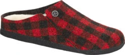 Birkenstock Zermatt Shearling -Englins Fine Footwear birkenstock unisex zermatt shearling red plaid wool felt 1017544 74995.1633980621