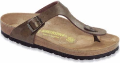 Birkenstock Women's Gizeh -Englins Fine Footwear birkenstock women gizeh golden brown birko flor 14394 71965.1657894815