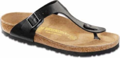 Birkenstock Women's Gizeh -Englins Fine Footwear birkenstock women gizeh licorice birko flor 54195 81141.1657894816