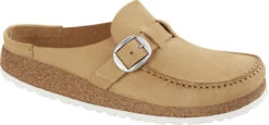 Birkenstock Women's Buckley -Englins Fine Footwear birkenstock womens buckley latte cream nubuck 1022661 26108.1652112187