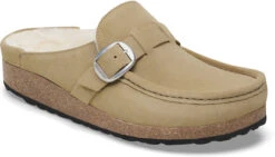 Birkenstock Women's Buckley Shearling 8 Birkenstock Women's Buckley Shearling -Englins Fine Footwear birkenstock womens buckley shearling taupe suede shearling 1028633 57870.1758314436