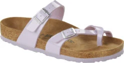 Birkenstock Women's Mayari -Englins Fine Footwear birkenstock womens mayari patent purple fog birko flor 1021441 52101.1657899294