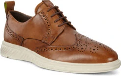 ECCO Men's ST.1 Hybrid Lite Wingtip Brogue -Englins Fine Footwear ecco mens st 1 hybrid lite wingtip brogue brown 83720401112 43696.1597881418