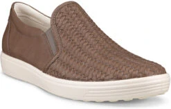ECCO Women's Soft 7 Woven II Slip-On -Englins Fine Footwear ecco womens soft 7 woven ii slip on taupe 47011301674 19649.1702004511