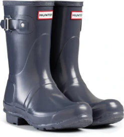 Hunter Women's Original Short Gloss Rain Boot -Englins Fine Footwear hunter womens original short gloss graphite wfs1000rgl gra 74846.1536966688