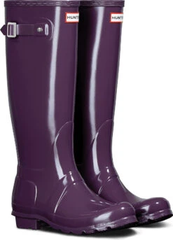 Hunter Women's Original Tall Gloss Rain Boot -Englins Fine Footwear hunter womens original tall gloss rain boot purple urchin wft1000rgl prc 01615.1536967724