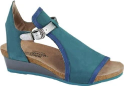 Naot Fiona -Englins Fine Footwear naot womens fiona teal oily blue nubuck silver luster leather 98329.1624506006