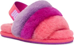 UGG Toddlers Fluff Yeah Slide 14 UGG Toddlers Fluff Yeah Slide -Englins Fine Footwear ugg toddlers fluff yeah slide pink purple rainbow 1120073t pprb 95299.1651776272