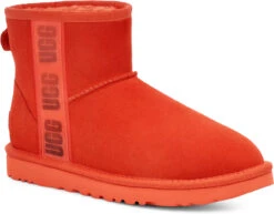 UGG Women's Classic Mini Side Logo II -Englins Fine Footwear ugg womens classic mini side logo 2 hazard orange 1134962 hong 78508.1662579291