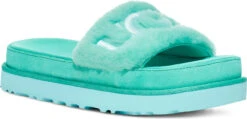 UGG Women's Laton Fur Slide -Englins Fine Footwear ugg womens laton fur slide tide pool 1111236 tdp 85226.1646258758