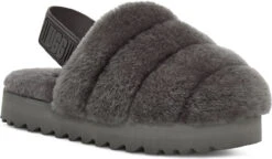 UGG Women's Super Fluff Slipper 8 UGG Women's Super Fluff Slipper -Englins Fine Footwear ugg womens super fluff slipper charcoal 1121751 chrc 08610.1636582906